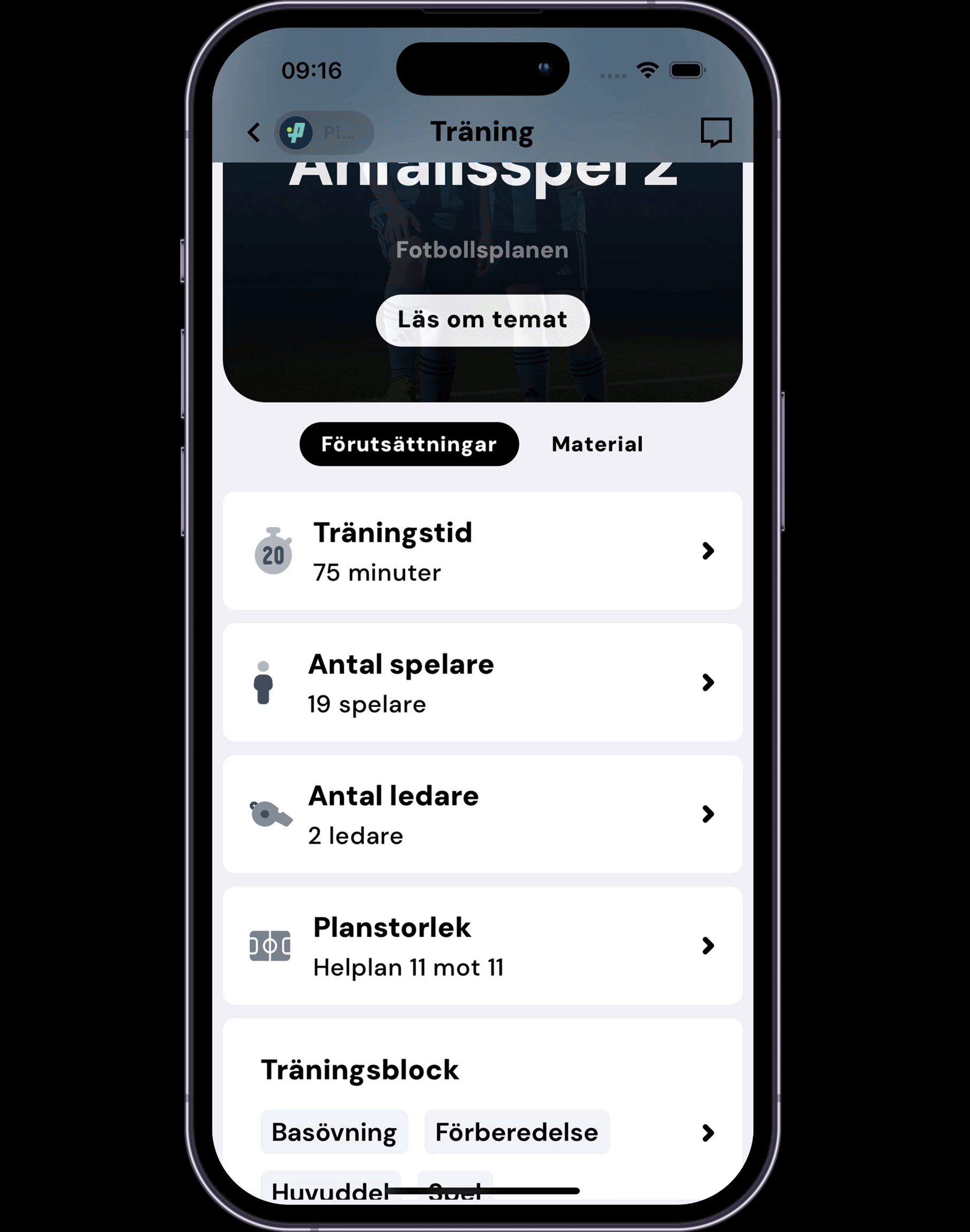 1. Ange förutsättningarna